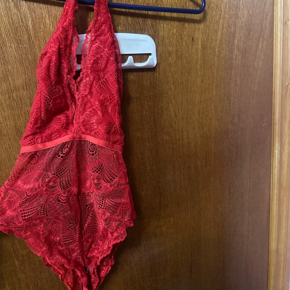 Dynamite Red Lace Bodysuit
